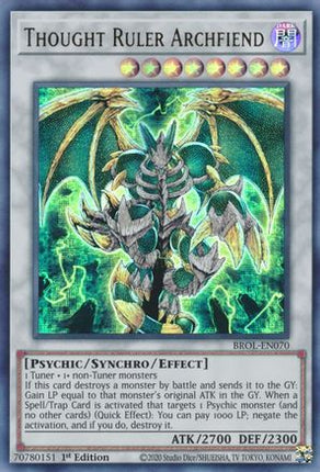 Thought Ruler Archfiend (Ultra Rare) [BROL-EN070] 1st Edition
