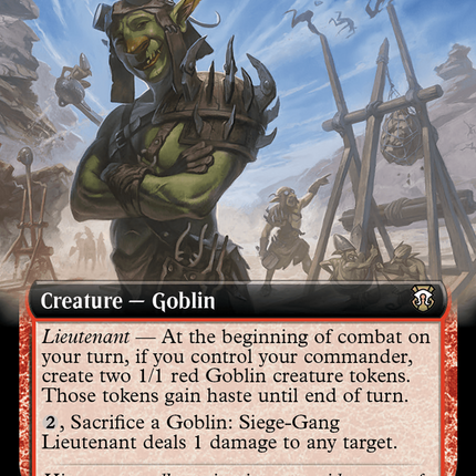 Siege-Gang Lieutenant (Extended Art) [Modern Horizons 3 Commander] Foil