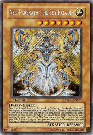 Neo-Parshath, The Sky Paladin (Secret Rare) [STON-EN061] Strike of Neos 1st Edition