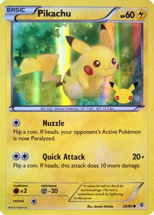 Pikachu - 26/83 (20th Anniversary) [Miscellaneous Cards & Products] Holofoil