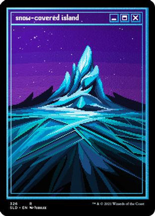 Snow-Covered Island (PixelSnowLands.jpg) (Foil Etched) [Secret Lair Drop Series] Foil