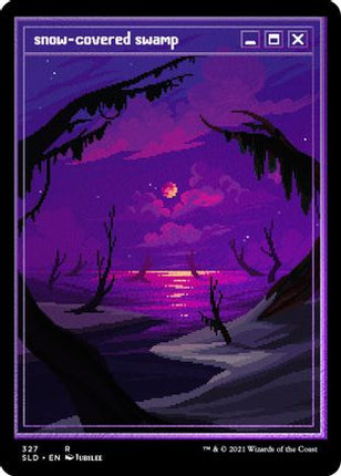 Snow-Covered Swamp (PixelSnowLands.jpg) (Foil Etched) [Secret Lair Drop Series] Foil