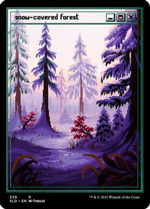 Snow-Covered Forest (PixelSnowLands.jpg) (Foil Etched) [Secret Lair Drop Series] Foil