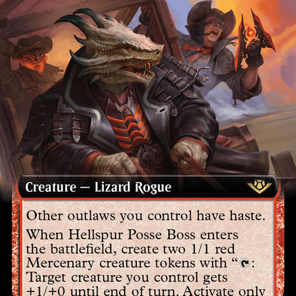 Hellspur Posse Boss (Extended Art) [Outlaws of Thunder Junction] Foil