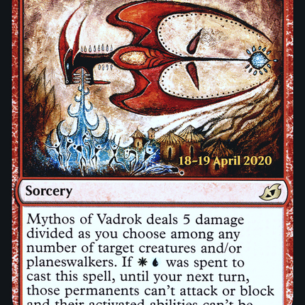Mythos of Vadrok [Ikoria: Lair of Behemoths Promos] Prerelease Foil