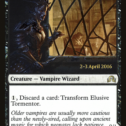Elusive Tormentor // Insidious Mist [Shadows over Innistrad Promos] Prerelease Foil