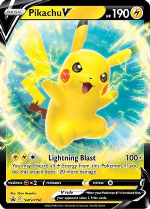 Pikachu V - SWSH198 - SWSH198/null [SWSH: Sword & Shield Promo Cards] Holofoil
