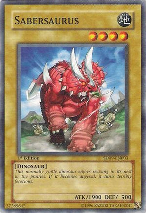 Sabersaurus (Common / Short Print) [SD09-EN003] Structure Deck: Dinosaur's Rage 1st Edition