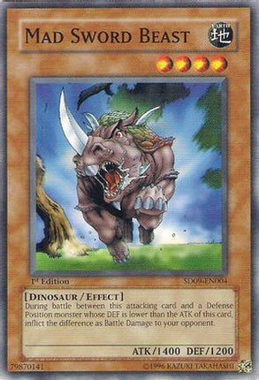 Mad Sword Beast (Common / Short Print) [SD09-EN004] Structure Deck: Dinosaur's Rage 1st Edition