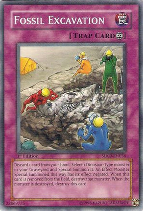 Fossil Excavation (Common / Short Print) [SD09-EN036] Structure Deck: Dinosaur's Rage 1st Edition
