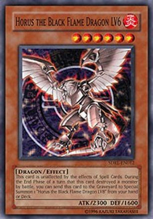 Horus the Black Flame Dragon LV6 (Common / Short Print) [SDRL-EN012] Structure Deck: Rise of the Dragon Lords 1st Edition