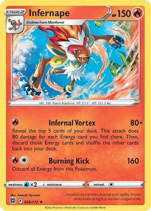 Infernape - 26/172 [SWSH09: Brilliant Stars] Reverse Holofoil