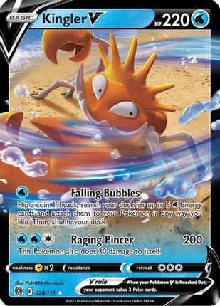 Kingler V - 28/172 [SWSH09: Brilliant Stars] Holofoil