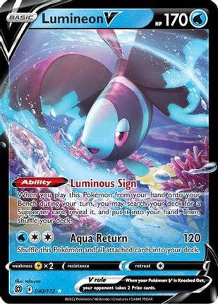 Lumineon V - 40/172 [SWSH09: Brilliant Stars] Holofoil