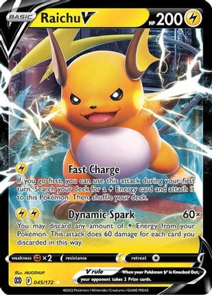 Raichu V - 45/172 [SWSH09: Brilliant Stars] Holofoil