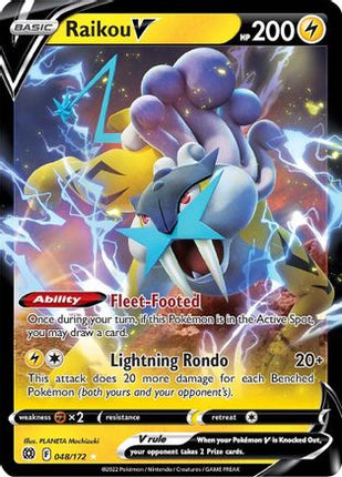 Raikou V - 48/172 [SWSH09: Brilliant Stars] Holofoil