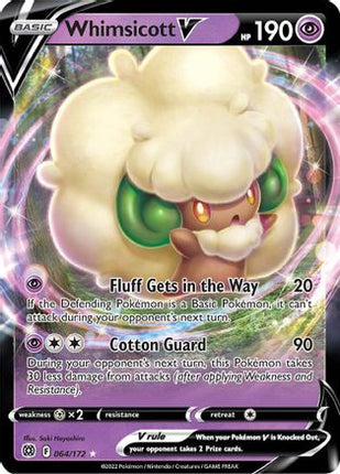 Whimsicott V - 64/172 [SWSH09: Brilliant Stars] Holofoil