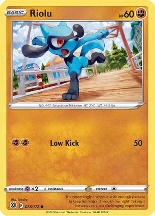 Riolu - 78/172 [SWSH09: Brilliant Stars] Reverse Holofoil