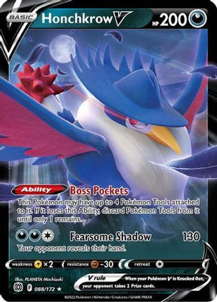 Honchkrow V - 88/172 [SWSH09: Brilliant Stars] Holofoil