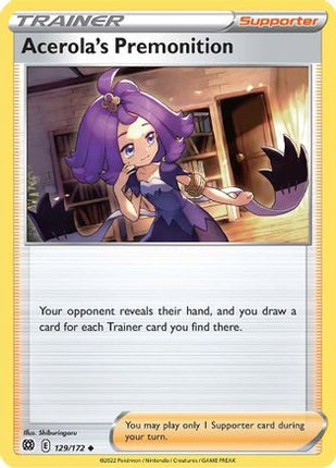 Acerola's Premonition - 129/172 [SWSH09: Brilliant Stars] Reverse Holofoil