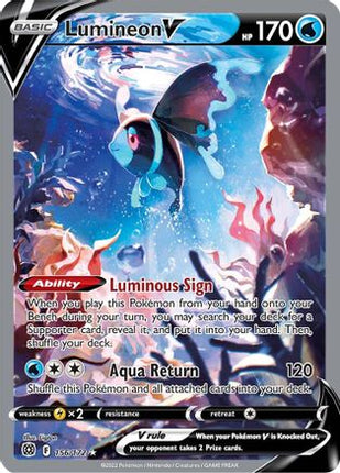 Lumineon V (Alternate Full Art) - 156/172 [SWSH09: Brilliant Stars] Holofoil
