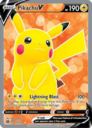Pikachu V (Full Art) - 157/172 [SWSH09: Brilliant Stars] Holofoil