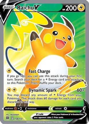 Raichu V (Full Art) - 158/172 [SWSH09: Brilliant Stars] Holofoil