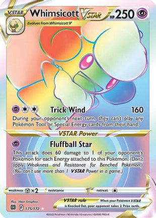 Whimsicott VSTAR (Secret) - 175/172 [SWSH09: Brilliant Stars] Holofoil