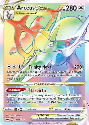 Arceus VSTAR (Secret) (176) - 176/172 [SWSH09: Brilliant Stars] Holofoil