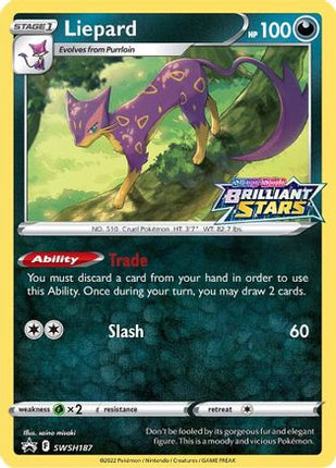 Liepard - SWSH187 - SWSH187/null [SWSH: Sword & Shield Promo Cards] Holofoil