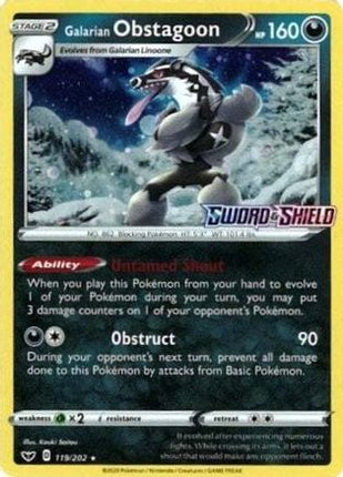 Galarian Obstagoon - 119/202 (Cosmos Holo) [Miscellaneous Cards & Products] Holofoil