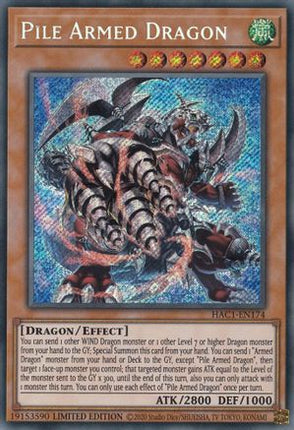 Pile Armed Dragon (Secret Rare) [HAC1-EN174] Limited