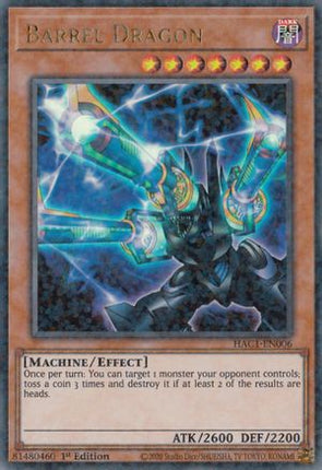 Barrel Dragon (Duel Terminal) (Duel Terminal Technology Ultra Rare) [HAC1-EN006] 1st Edition