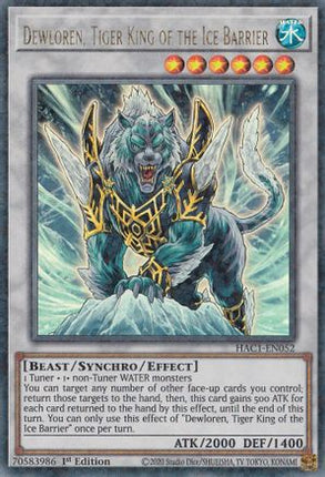 Dewloren, Tiger King of the Ice Barrier (Duel Terminal) (Duel Terminal Technology Ultra Rare) [HAC1-EN052] 1st Edition