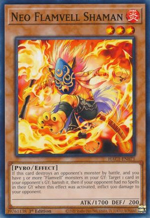 Neo Flamvell Shaman (Common / Short Print) [HAC1-EN071] 1st Edition