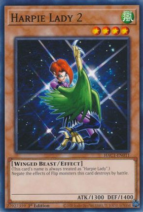 Harpie Lady 2 (Common / Short Print) [HAC1-EN011] 1st Edition