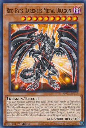 Red-Eyes Darkness Metal Dragon (Common / Short Print) [HAC1-EN017] 1st Edition