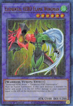 Elemental HERO Flame Wingman (Duel Terminal) (Duel Terminal Technology Ultra Rare) [HAC1-EN019] 1st Edition