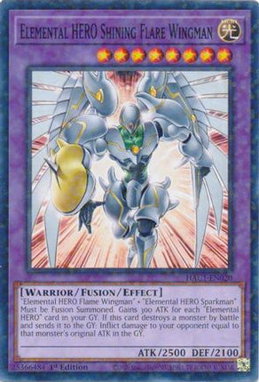 Elemental HERO Shining Flare Wingman (Duel Terminal) (Duel Terminal Technology Common) [HAC1-EN020] 1st Edition