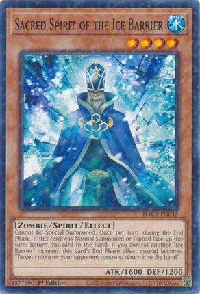 Sacred Spirit of the Ice Barrier (Duel Terminal) (Duel Terminal Technology Common) [HAC1-EN045] 1st Edition