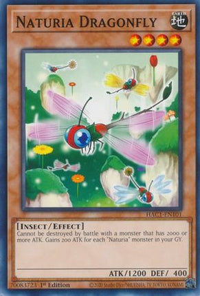 Naturia Dragonfly (Common / Short Print) [HAC1-EN101] 1st Edition