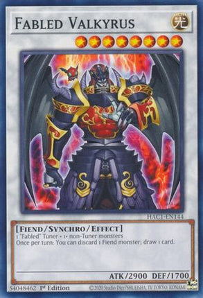Fabled Valkyrus (Common / Short Print) [HAC1-EN144] 1st Edition