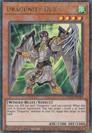 Dragunity Dux (Duel Terminal) (Duel Terminal Technology Ultra Rare) [HAC1-EN149] 1st Edition