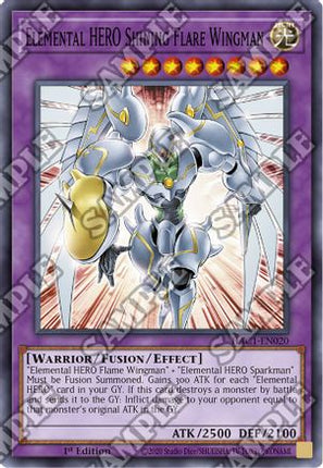 Elemental HERO Shining Flare Wingman (Common / Short Print) [HAC1-EN020] 1st Edition