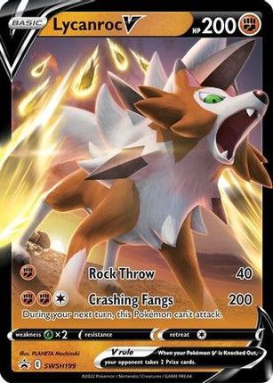 Lycanroc V - SWSH199 - SWSH199/null [SWSH: Sword & Shield Promo Cards] Holofoil