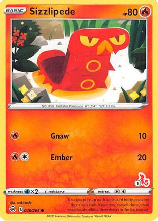 Sizzlipede (# Cinderace Stamped) 46/264 - Battle Academy 2022