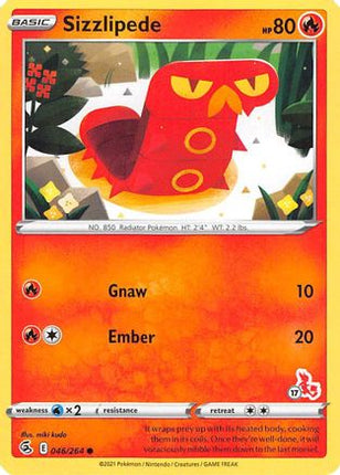 Sizzlipede (# Cinderace Stamped) 46/264 - Battle Academy 2022