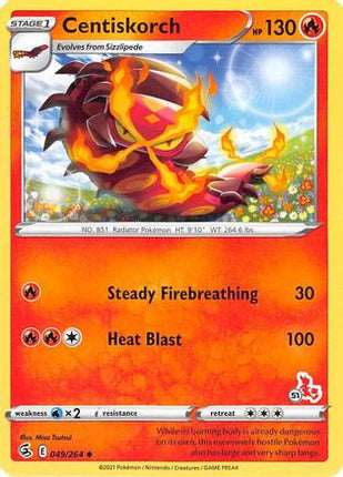 Centiskorch (# Cinderace Stamped) 49/264 - Battle Academy 2022
