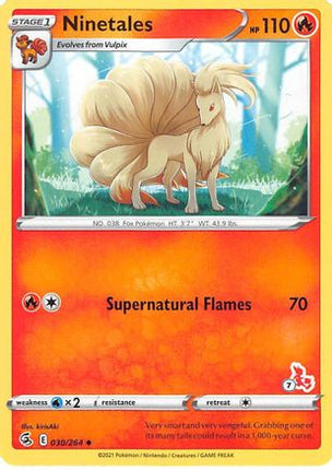 Ninetales (# Cinderace Stamped) 030/264 - Battle Academy 2022