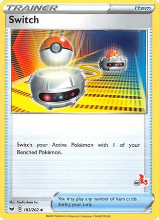 Switch (#40 Cinderace Stamped) 183/202 - Battle Academy 2022